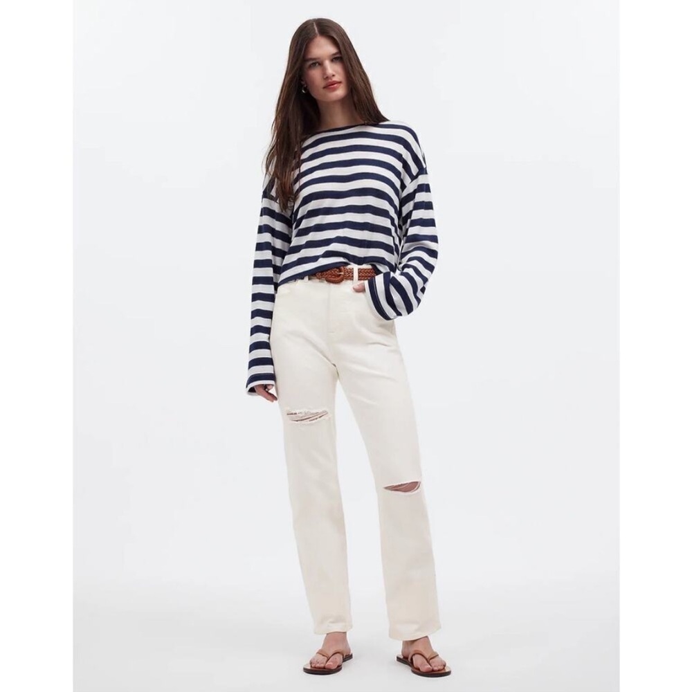 Madewell 90s Straight Jean Tile White NEW Magic Pockets N0651 NEW Indie Sleaze